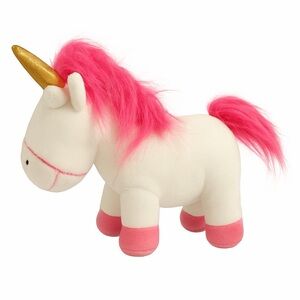 Despicable Me 3 Lucky the Plush Unicorn Toy with Pink and Gold Accents 10”